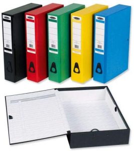 indigo® Premium Box File – Foolscap – 75 mm (Assorted, Pack of 5)