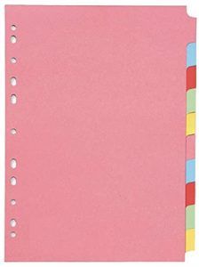 Q-Connect KF26082 A4 Subject Divider Multi Punched