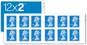 36x 2nd Class Standard Self Adhesive Stamp Sheet Royal